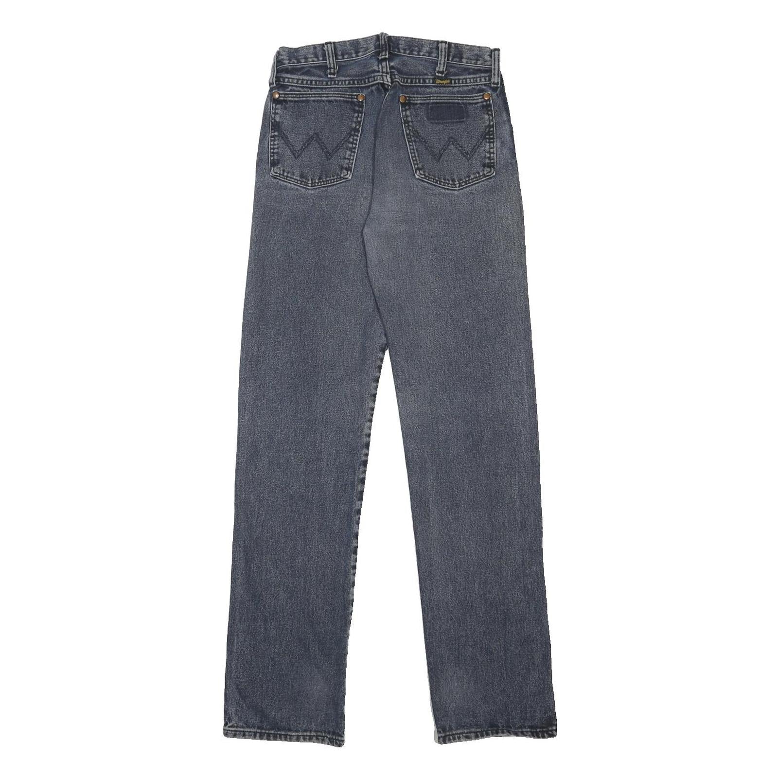 WRANGLER Mens Regular Fit Cotton Denim Blue Jeans W28 L33 Classic Zip Pockets
