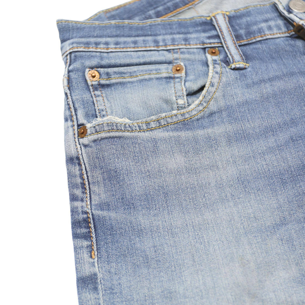 LEVI'S 511 Slim Mens Jeans Blue Slim Skinny Denim Light W30 L30 Zip Cotton Blend