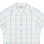 THE NORTH FACE Womens White & Blue Check Shirt M Outdoor Casual Button Down
