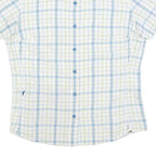 THE NORTH FACE Womens White & Blue Check Shirt M Outdoor Casual Button Down