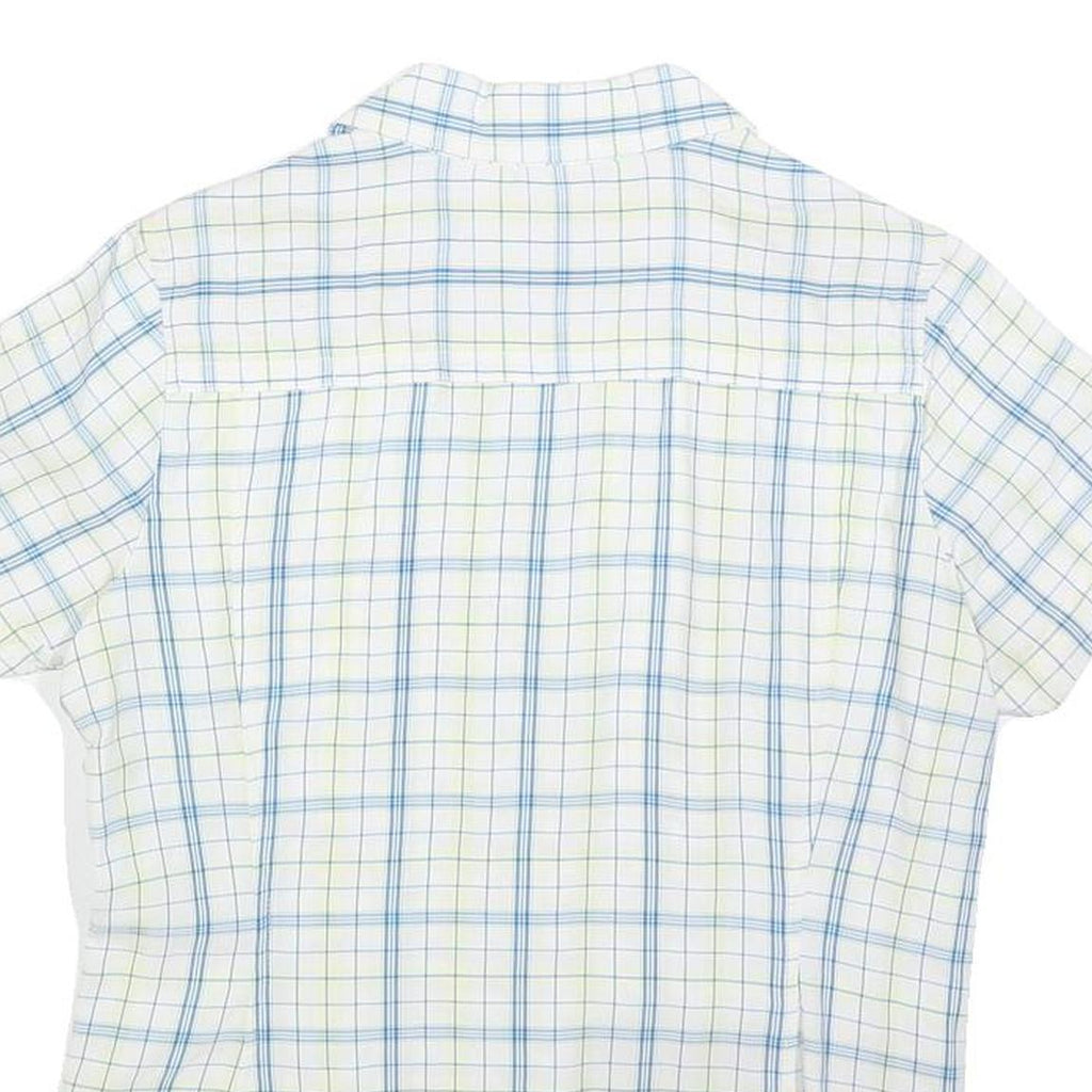 THE NORTH FACE Womens White & Blue Check Shirt M Outdoor Casual Button Down