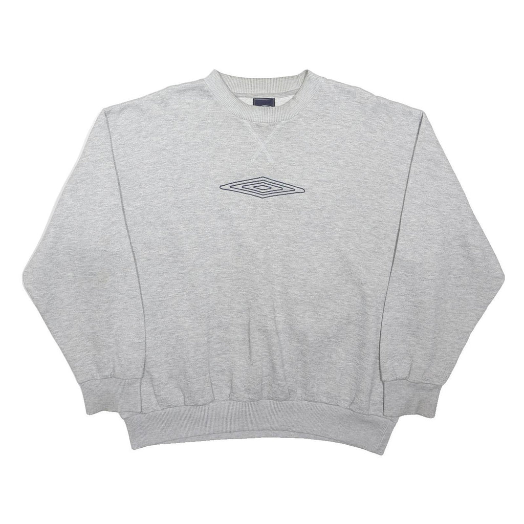UMBRO Mens Grey Crew Neck XL Cotton Blend Casual Sweatshirt Pullover