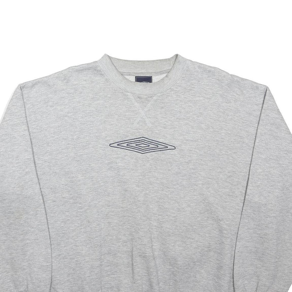 UMBRO Mens Grey Crew Neck XL Cotton Blend Casual Sweatshirt Pullover