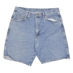 WRANGLER Mens Denim Blue Relaxed Fit Shorts L W34 Cotton Blend Casual