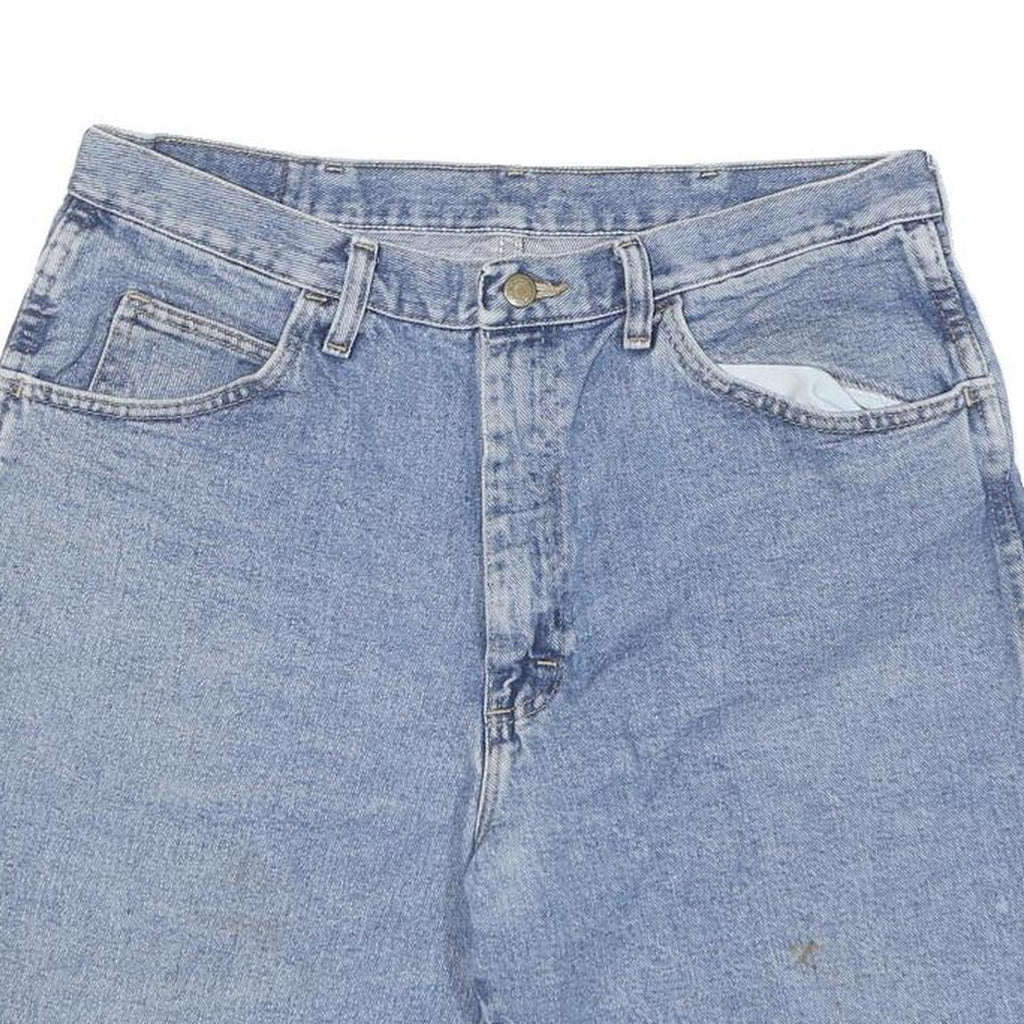 WRANGLER Mens Denim Blue Relaxed Fit Shorts L W34 Cotton Blend Casual
