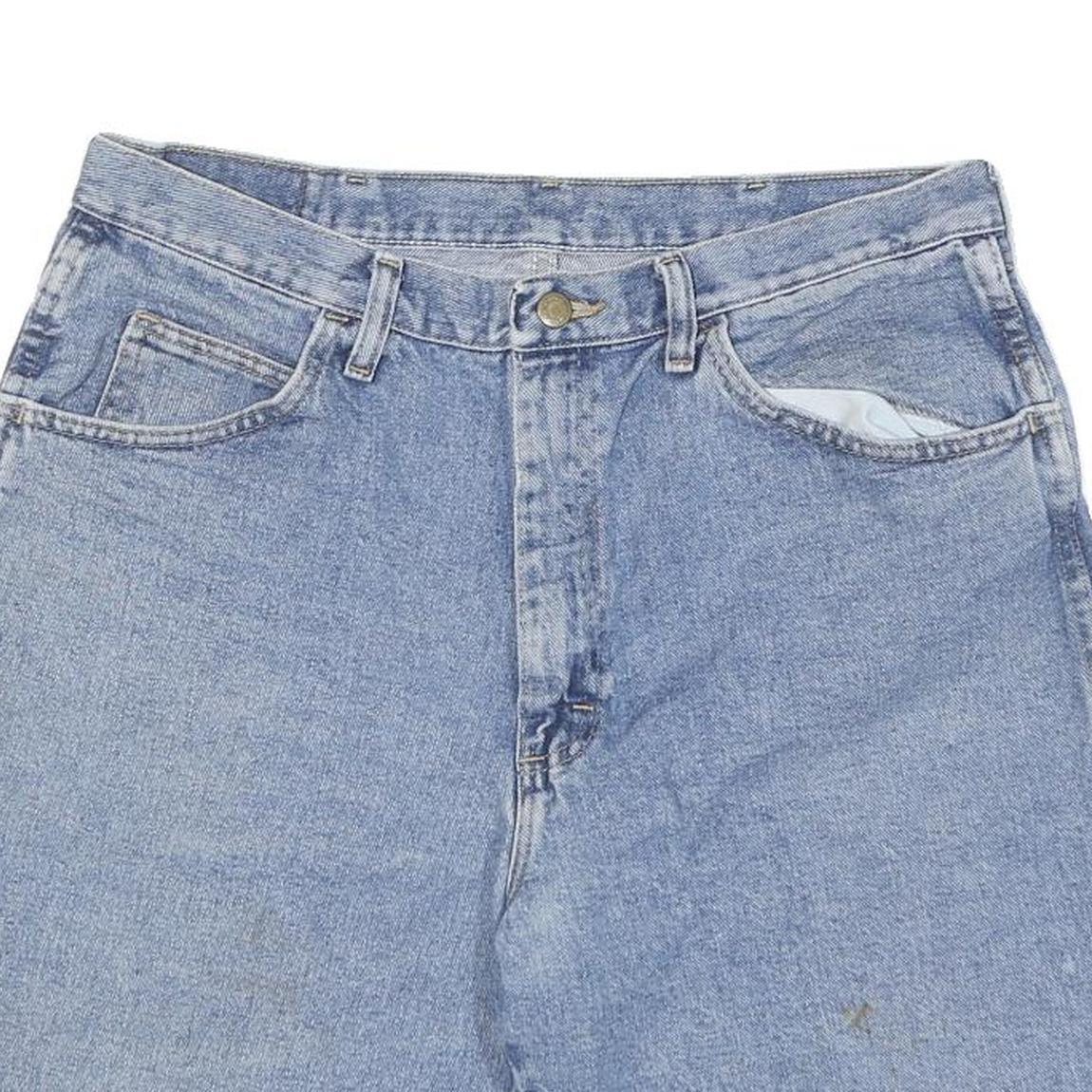 WRANGLER Mens Denim Blue Relaxed Fit Shorts L W34 Cotton Blend Casual