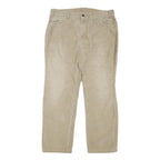 LEVI'S Mens Regular Beige Cotton Blend Straight Trousers W36 L27 Classic Zip Fly