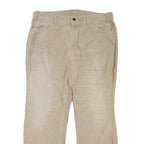 LEVI'S Mens Regular Beige Cotton Blend Straight Trousers W36 L27 Classic Zip Fly