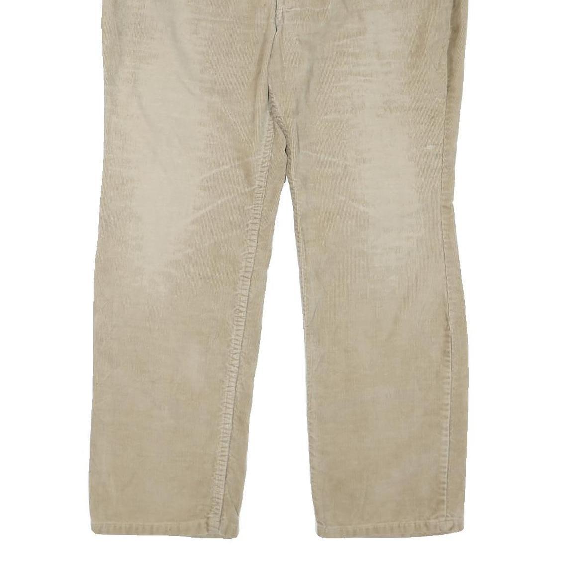 LEVI'S Mens Regular Beige Cotton Blend Straight Trousers W36 L27 Classic Zip Fly