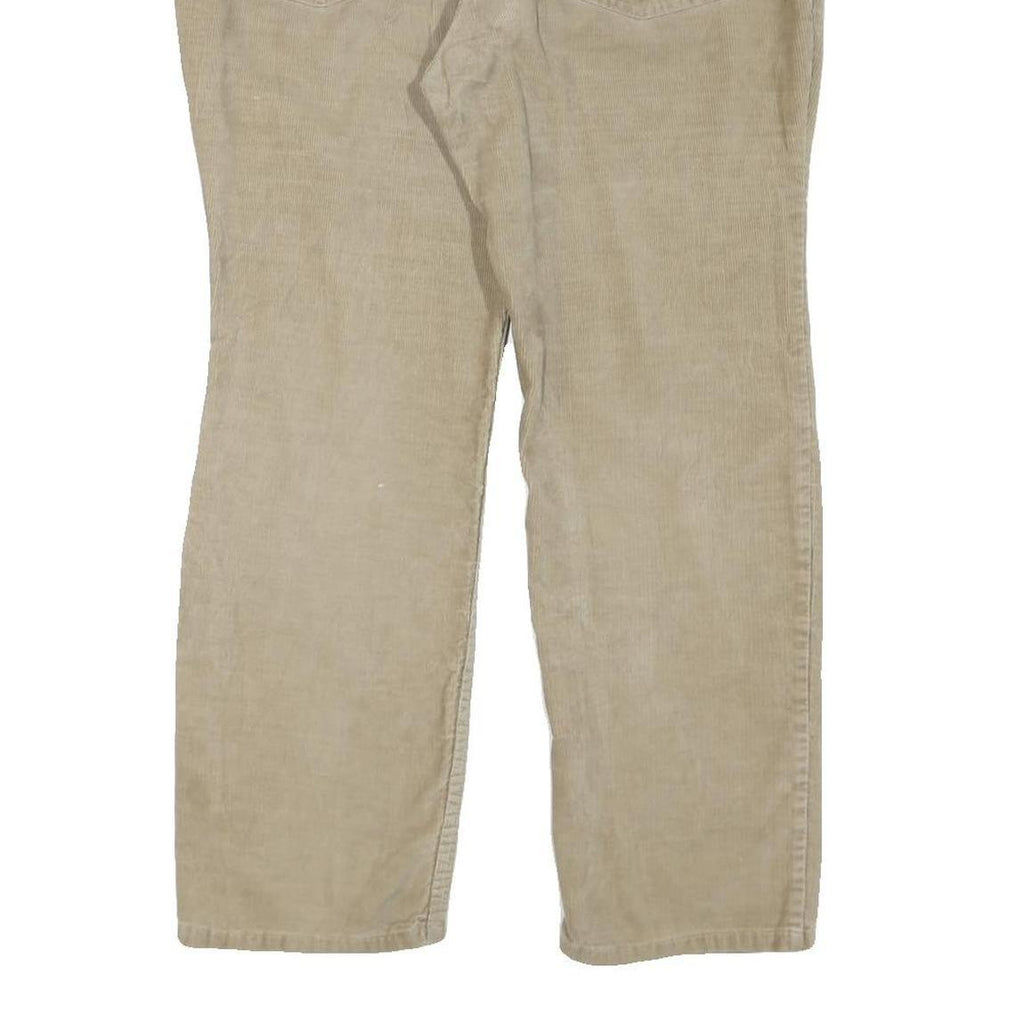 LEVI'S Mens Regular Beige Cotton Blend Straight Trousers W36 L27 Classic Zip Fly