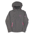 JACK WOLFSKIN Womens Grey Outdoor Jacket UK 10 Polyester Blend Zip Hooded