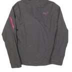 JACK WOLFSKIN Womens Grey Outdoor Jacket UK 10 Polyester Blend Zip Hooded