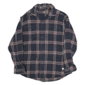 GH BASS Mens Blue & White Checked Cotton Blend Shirt L Casual Long Sleeve