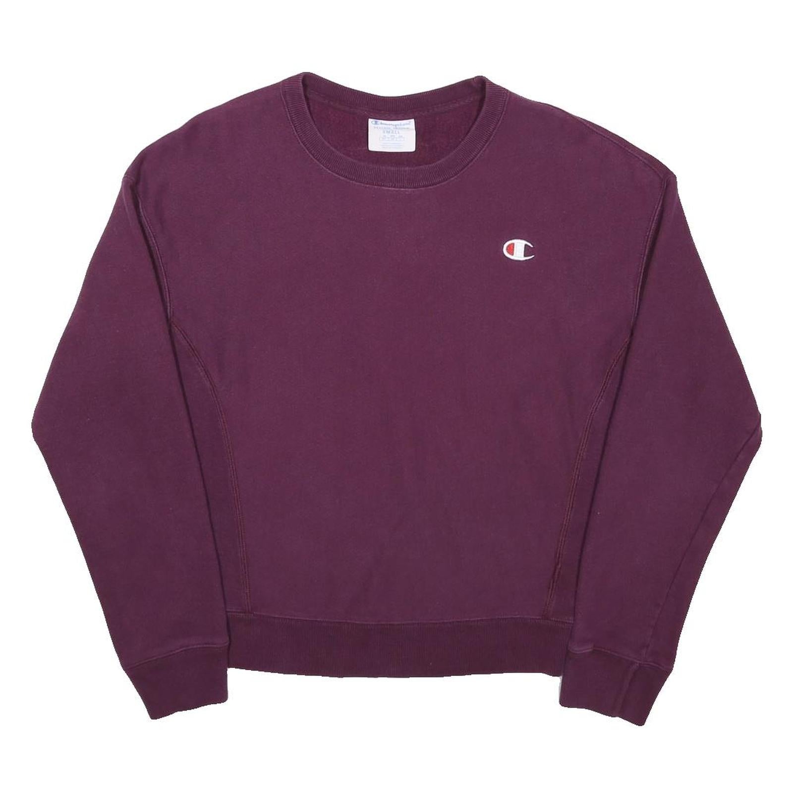 CHAMPION REVERSE WEAVE Womens Maroon Sweatshirt Crew Neck S Cotton Blend