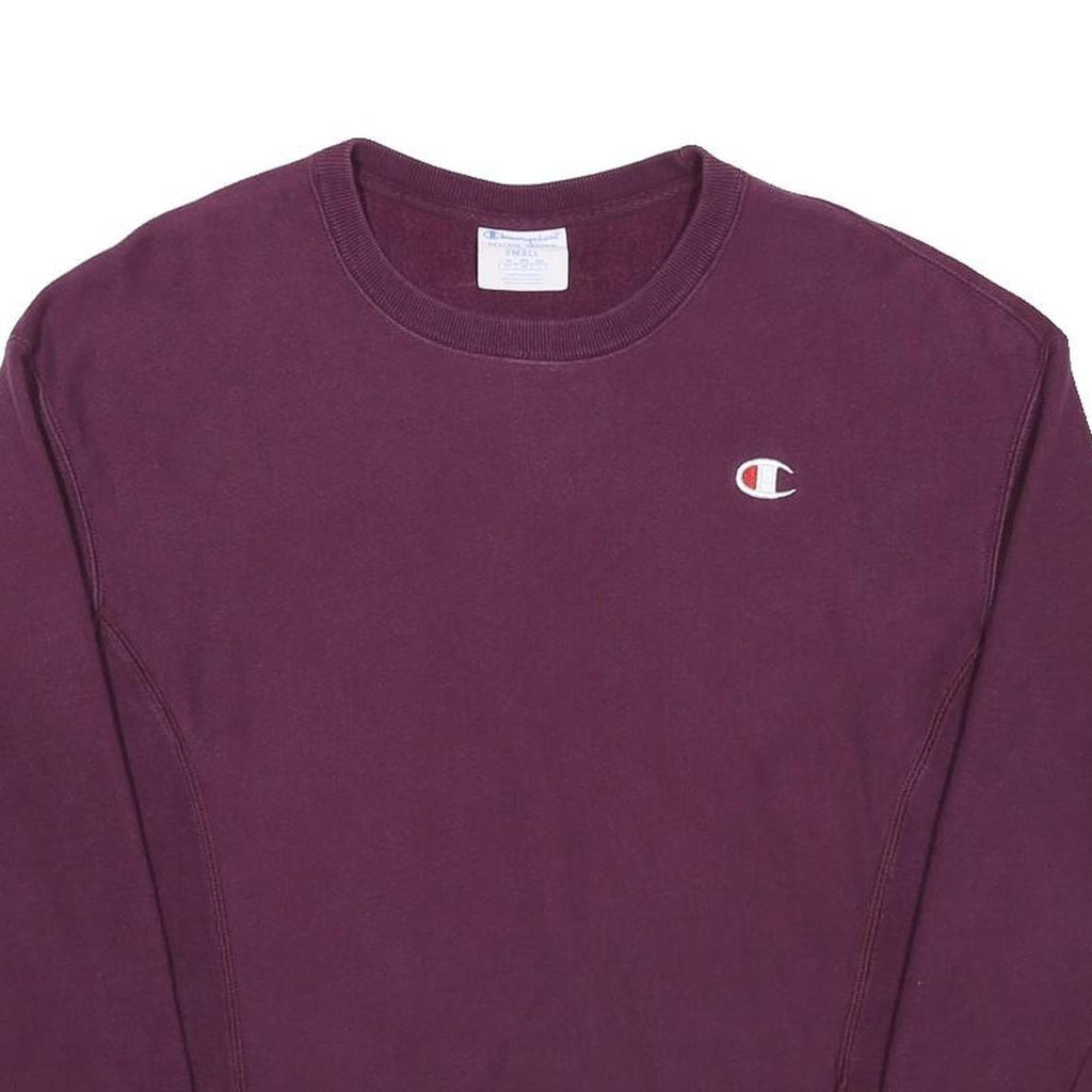 CHAMPION REVERSE WEAVE Womens Maroon Sweatshirt Crew Neck S Cotton Blend