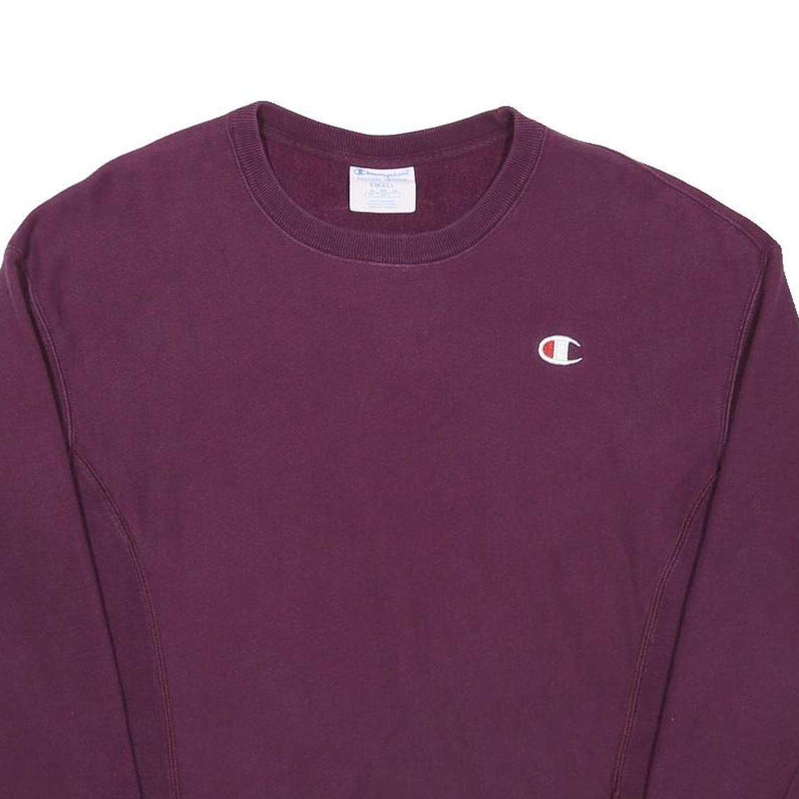 CHAMPION REVERSE WEAVE Womens Maroon Sweatshirt Crew Neck S Cotton Blend