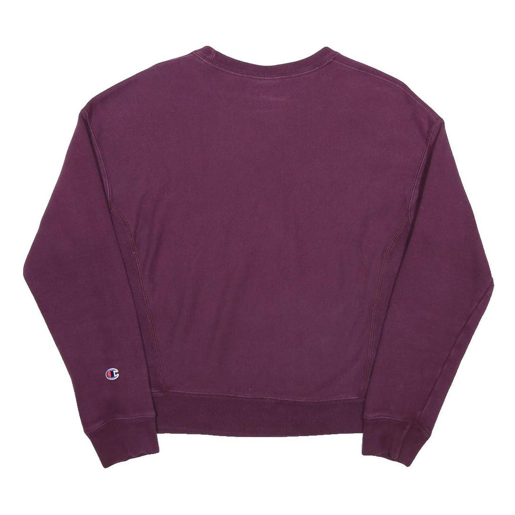 CHAMPION REVERSE WEAVE Womens Maroon Sweatshirt Crew Neck S Cotton Blend