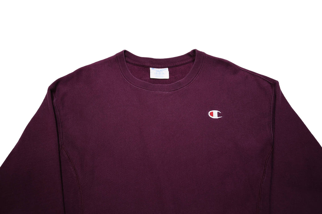 CHAMPION REVERSE WEAVE Womens Maroon Sweatshirt Crew Neck S Cotton Blend