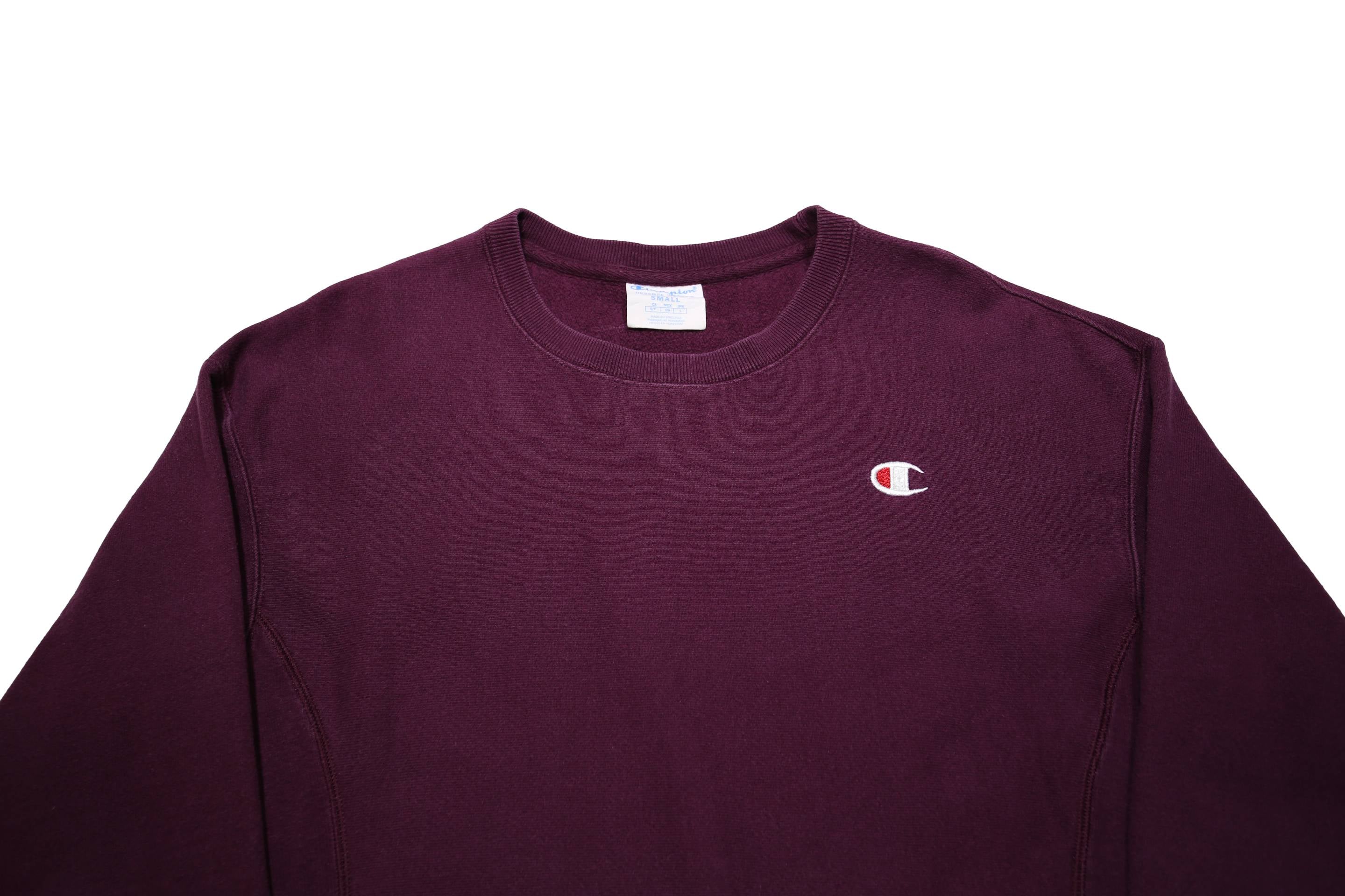 CHAMPION REVERSE WEAVE Womens Maroon Sweatshirt Crew Neck S Cotton Blend