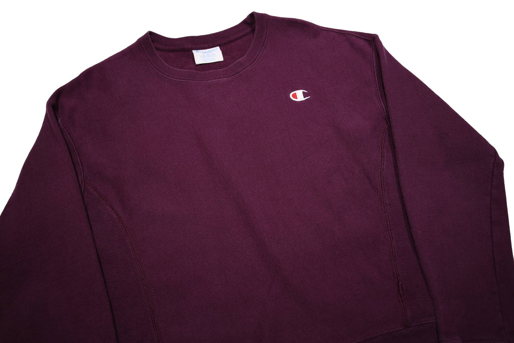 CHAMPION REVERSE WEAVE Womens Maroon Sweatshirt Crew Neck S Cotton Blend