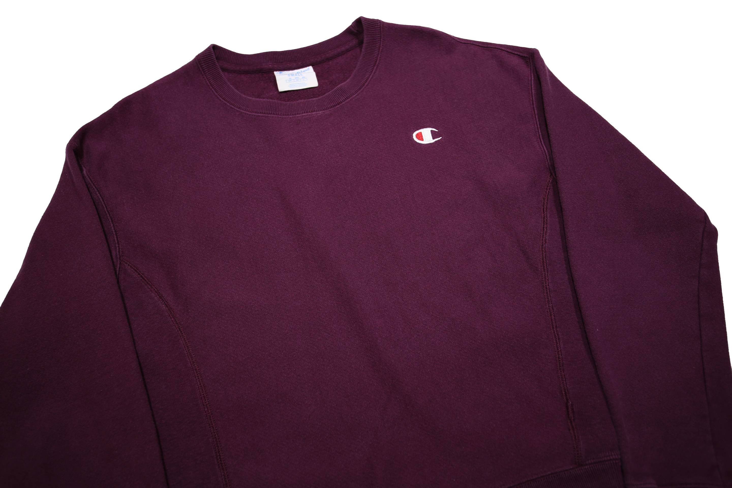 CHAMPION REVERSE WEAVE Womens Maroon Sweatshirt Crew Neck S Cotton Blend