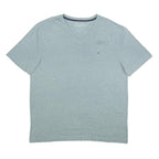 TOMMY HILFIGER Mens Grey T-Shirt XL Short Sleeve V-Neck Classic Cotton Blend