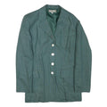 AUTHENTIC Womens Green Linen Blend Jacket XS Button Closure Plain Classic Fit