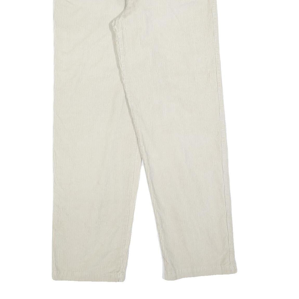 ARROW Womens Cotton Blend Cream Regular Straight Trousers W28 L30 Comfortable