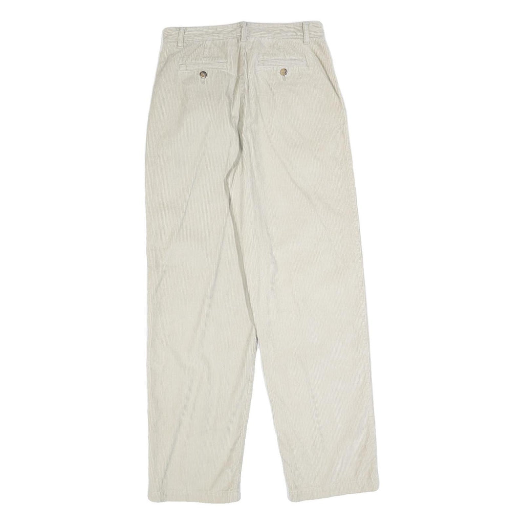 ARROW Womens Cotton Blend Cream Regular Straight Trousers W28 L30 Comfortable