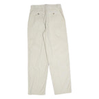 ARROW Womens Cotton Blend Cream Regular Straight Trousers W28 L30 Comfortable