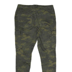 CLOCKHOUSE Womens Slim Camouflage Green Skinny Leg Trousers W32 L29 Cotton Blend