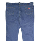 DICKIES Mens Jeans Blue Regular Straight Denim Medium W50 L31 Workwear Button