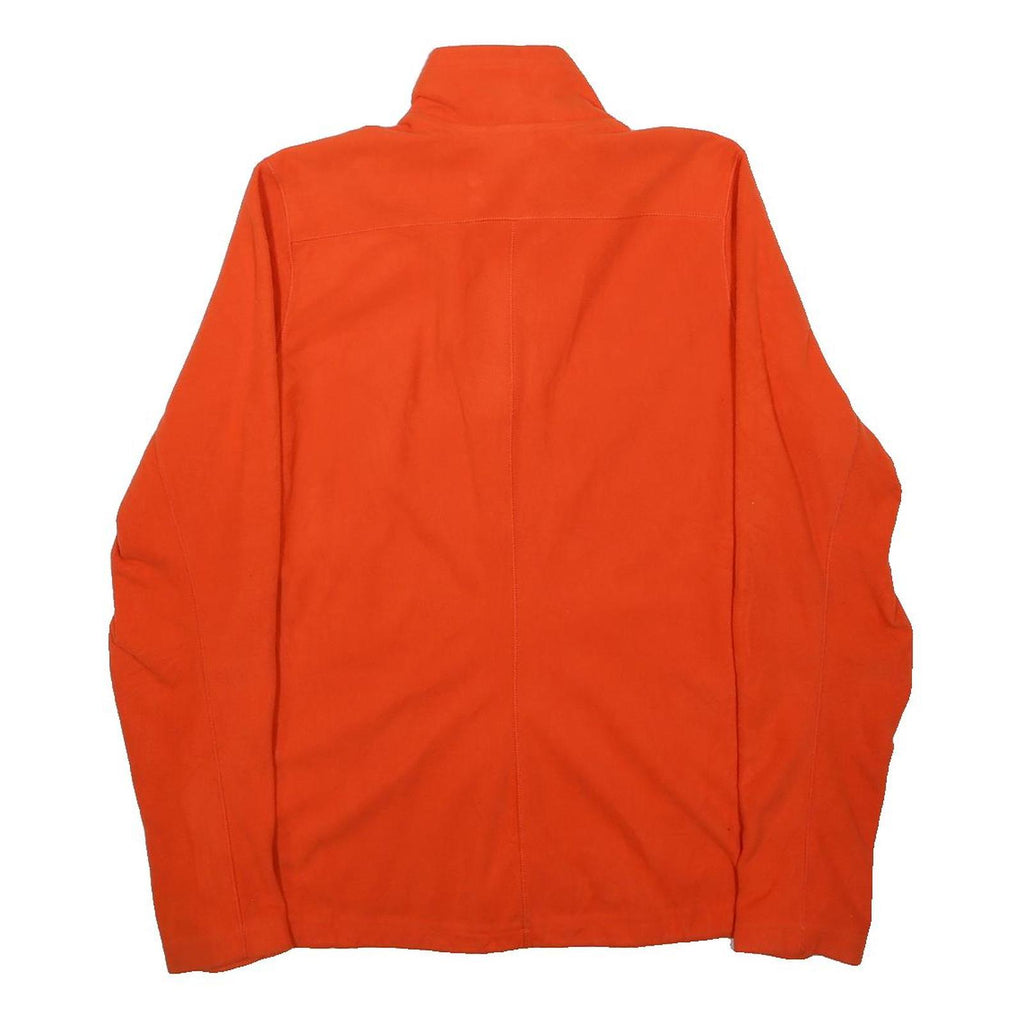 ADIDAS Womens Orange Jacket L Polyester Plain Zip Athletic Fit Casual Activewear