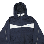 STARTER Mens Navy Blue & White Track Jacket XL Polyester Blend Zip Hooded