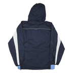 STARTER Mens Navy Blue & White Track Jacket XL Polyester Blend Zip Hooded