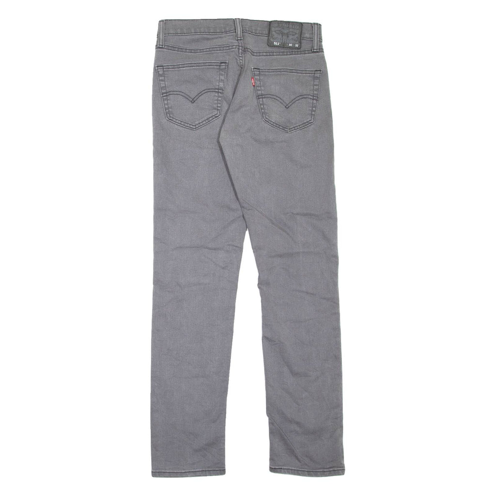 LEVI'S 511 Jeans Mens Grey Slim Straight W30 L32