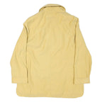 Womens Yellow Cotton Blend Button Jacket XL Plain Casual Lightweight Outerwear
