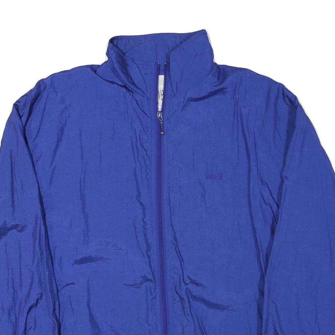 WEAR IT Mens Blue Jacket M Polyester Blend Plain Zip Closure Casual Outerwear