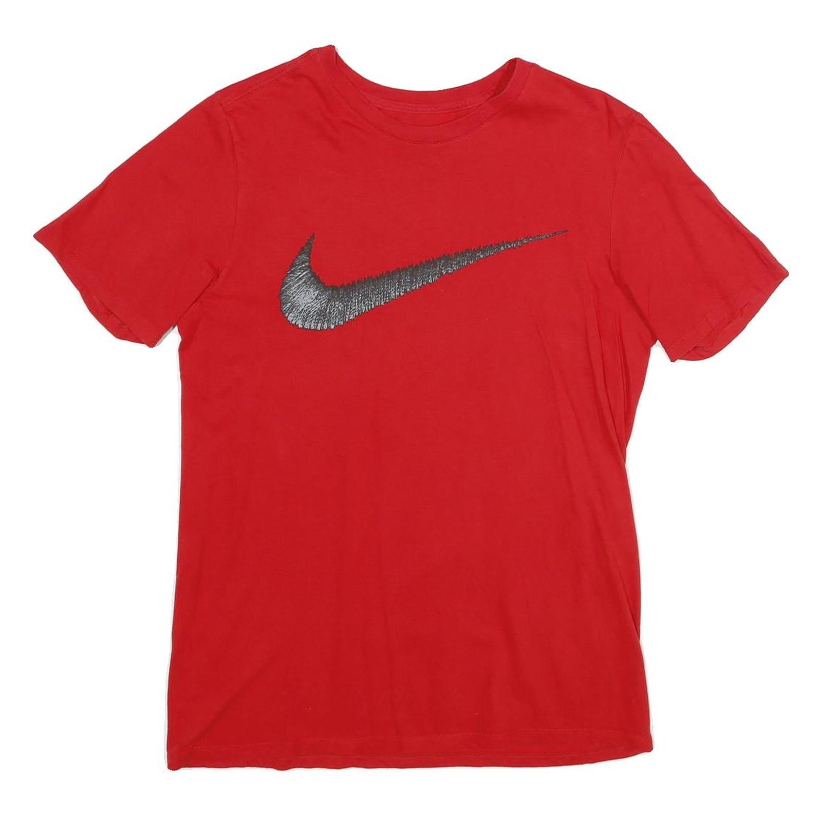 NIKE Mens Red Classic T-Shirt M Short Sleeve Crew Neck Cotton Casual