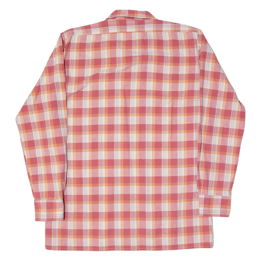 FRAPPANT Mens Shirt Pink Check Long Sleeve M