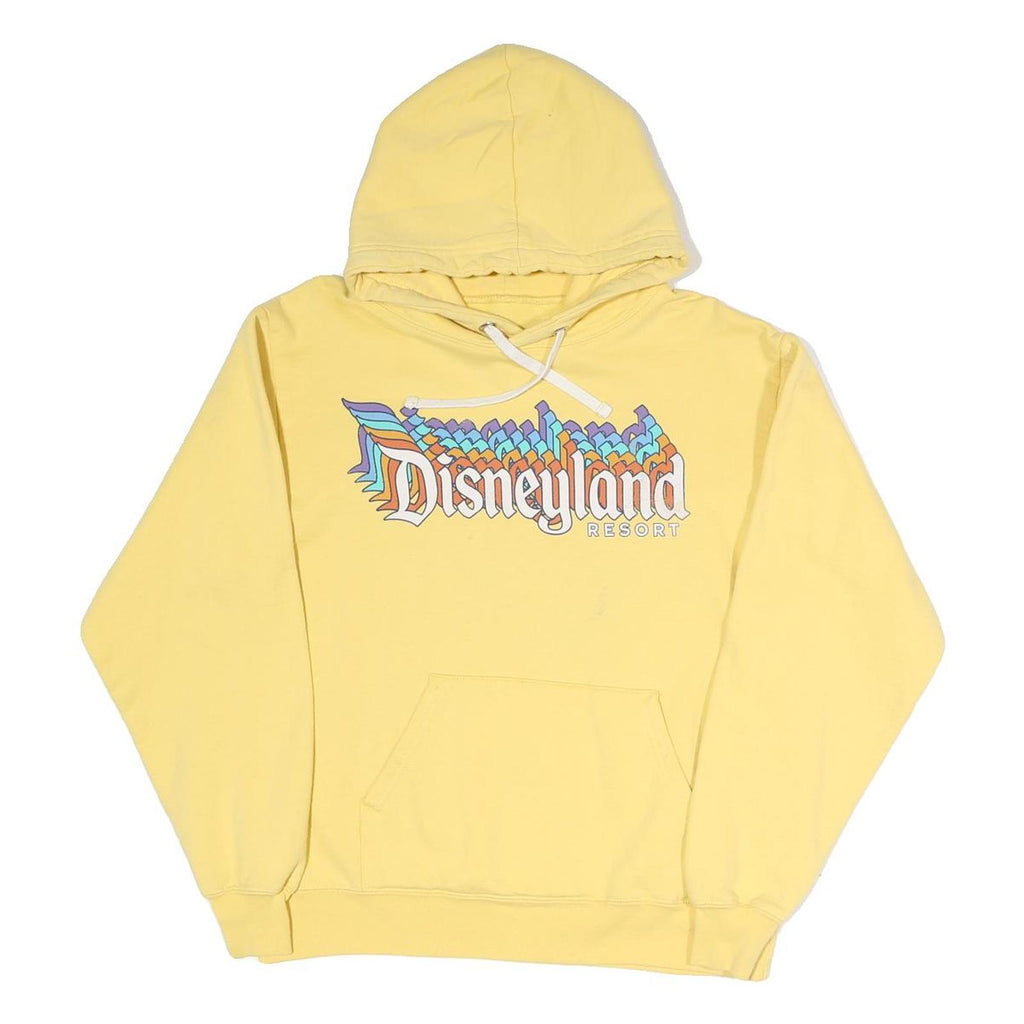 DISNEY Womens Yellow Disneyland Resort Pullover Hoodie S Cotton Blend Casual