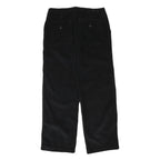 KIKO-MO Womens Black Cotton Blend Relaxed Straight Trousers W32 L30 Casual Wear