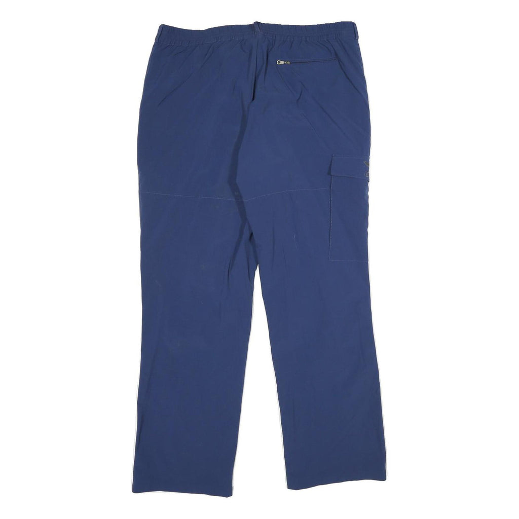 SALEWA Mens Relaxed Blue Polyester Trousers W36 L30 Outdoor Zip Pockets