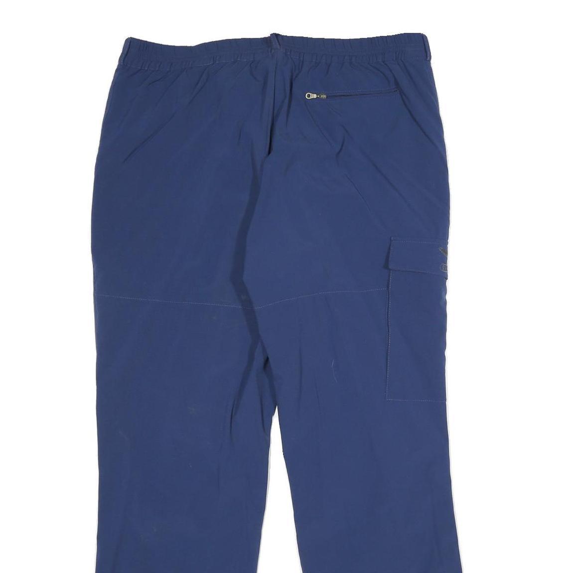SALEWA Mens Relaxed Blue Polyester Trousers W36 L30 Outdoor Zip Pockets