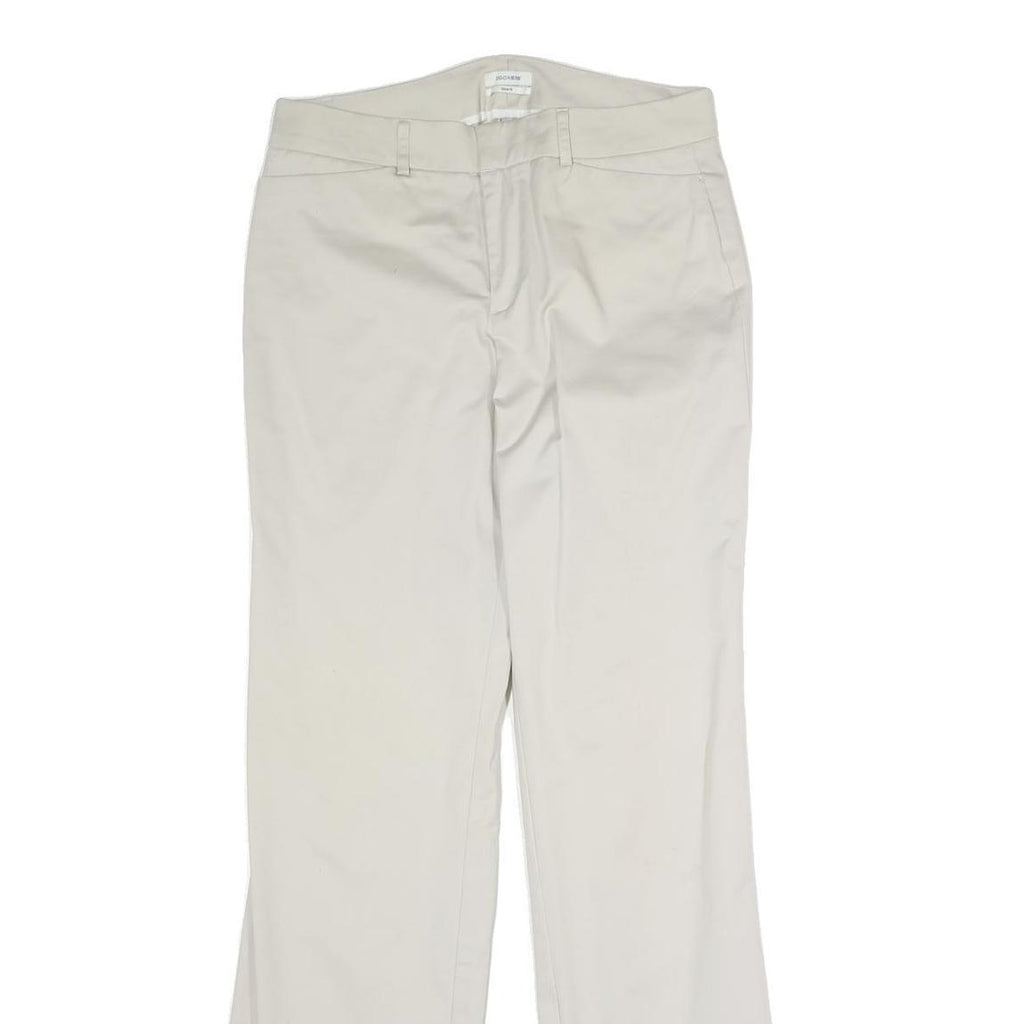 DOCKERS Mens Cotton Beige Regular Straight Trousers W30 L32 Zip Closure