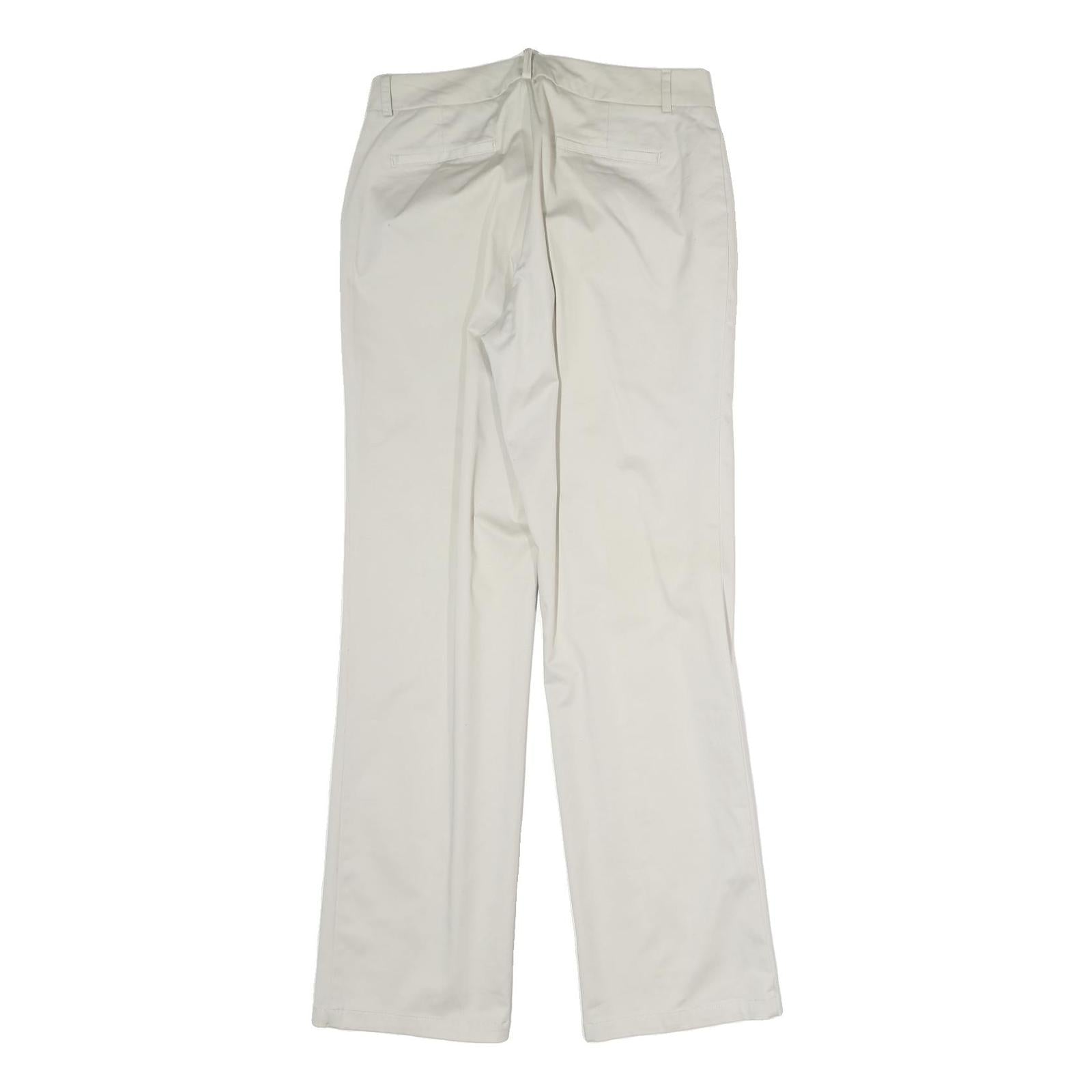 DOCKERS Mens Cotton Beige Regular Straight Trousers W30 L32 Zip Closure