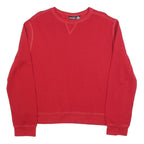 JOE BOXER Womens Red Crew Neck L Sweatshirt Cotton Blend Casual Pullover