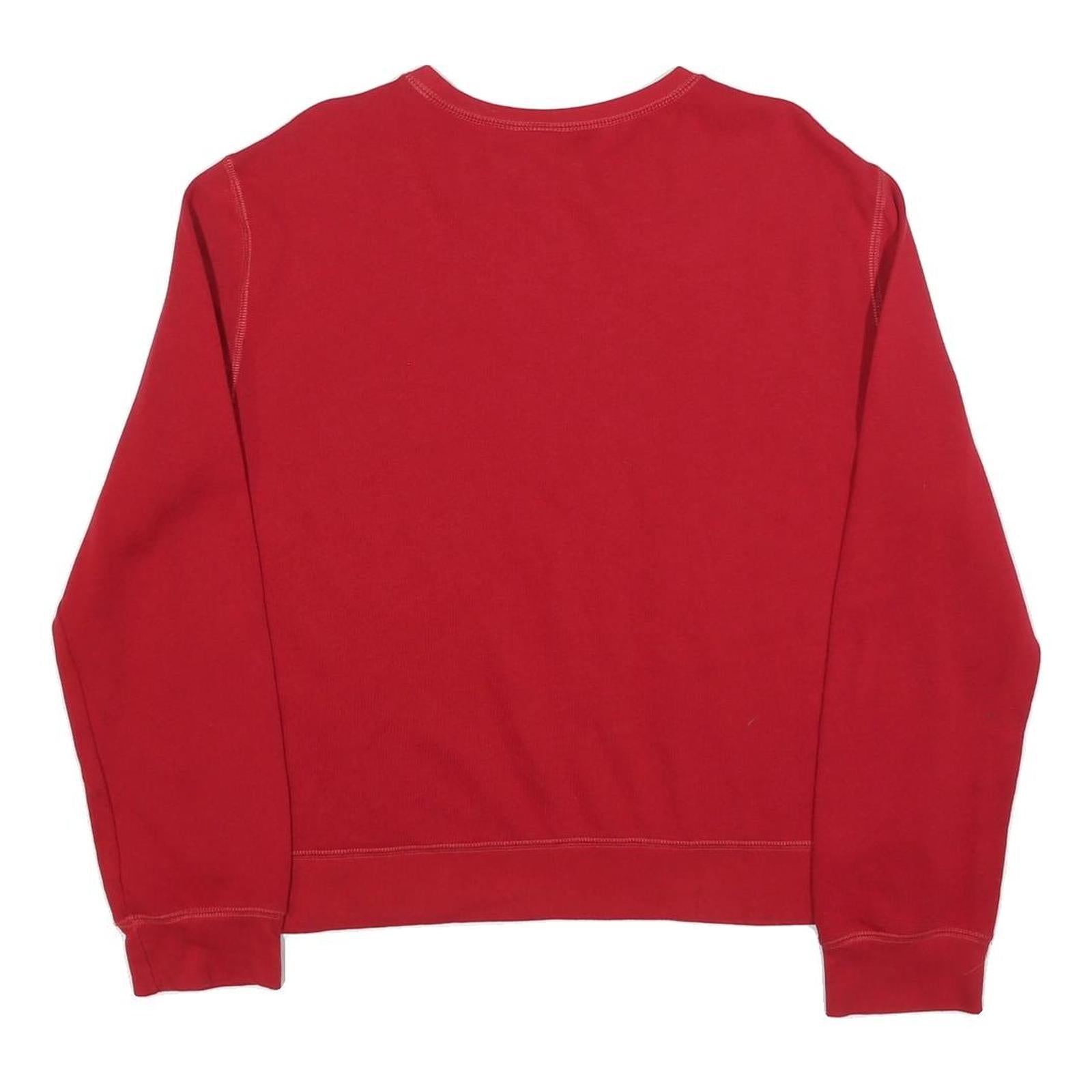 JOE BOXER Womens Red Crew Neck L Sweatshirt Cotton Blend Casual Pullover