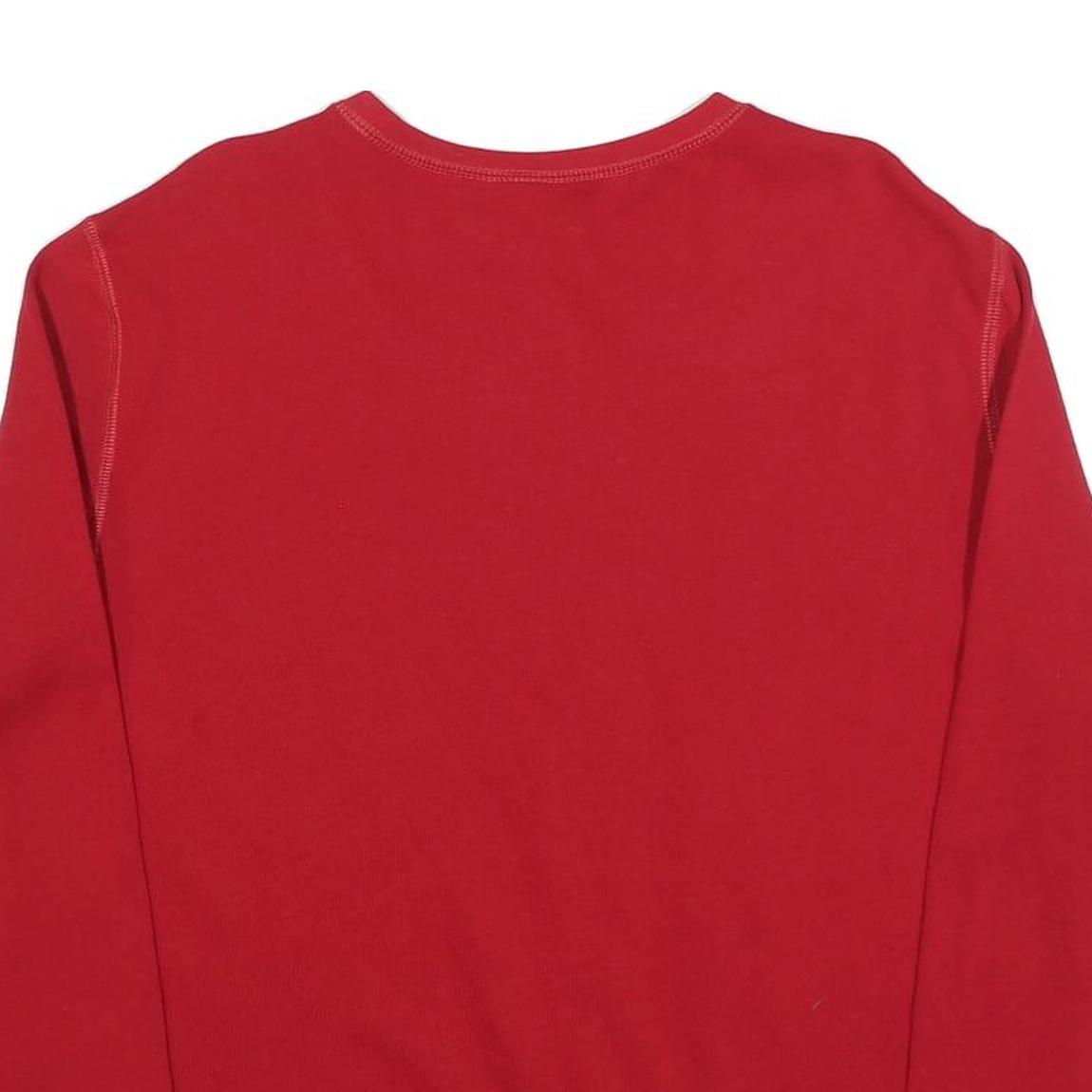 JOE BOXER Womens Red Crew Neck L Sweatshirt Cotton Blend Casual Pullover