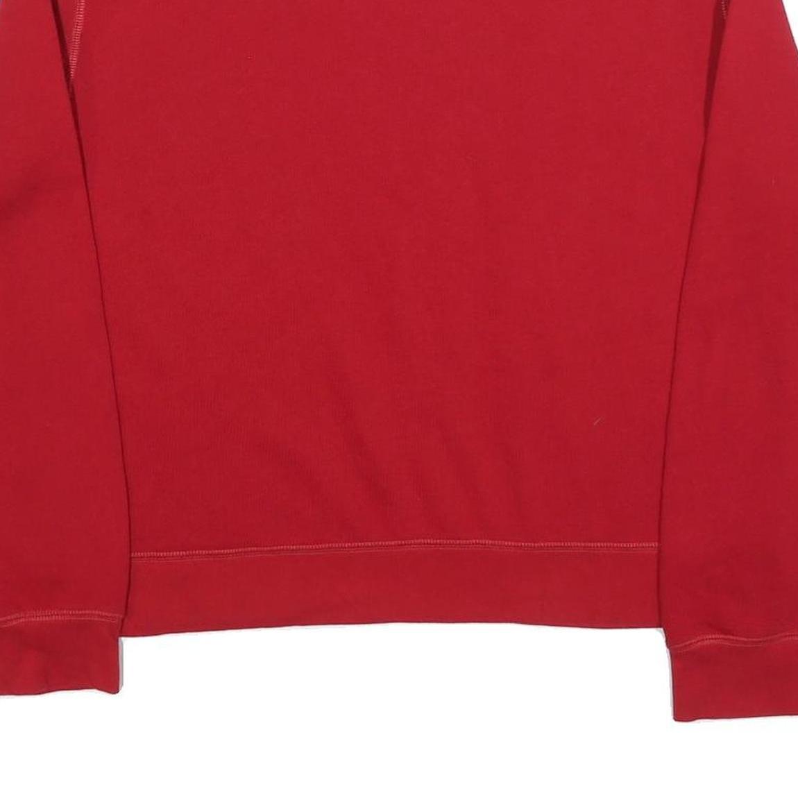 JOE BOXER Womens Red Crew Neck L Sweatshirt Cotton Blend Casual Pullover
